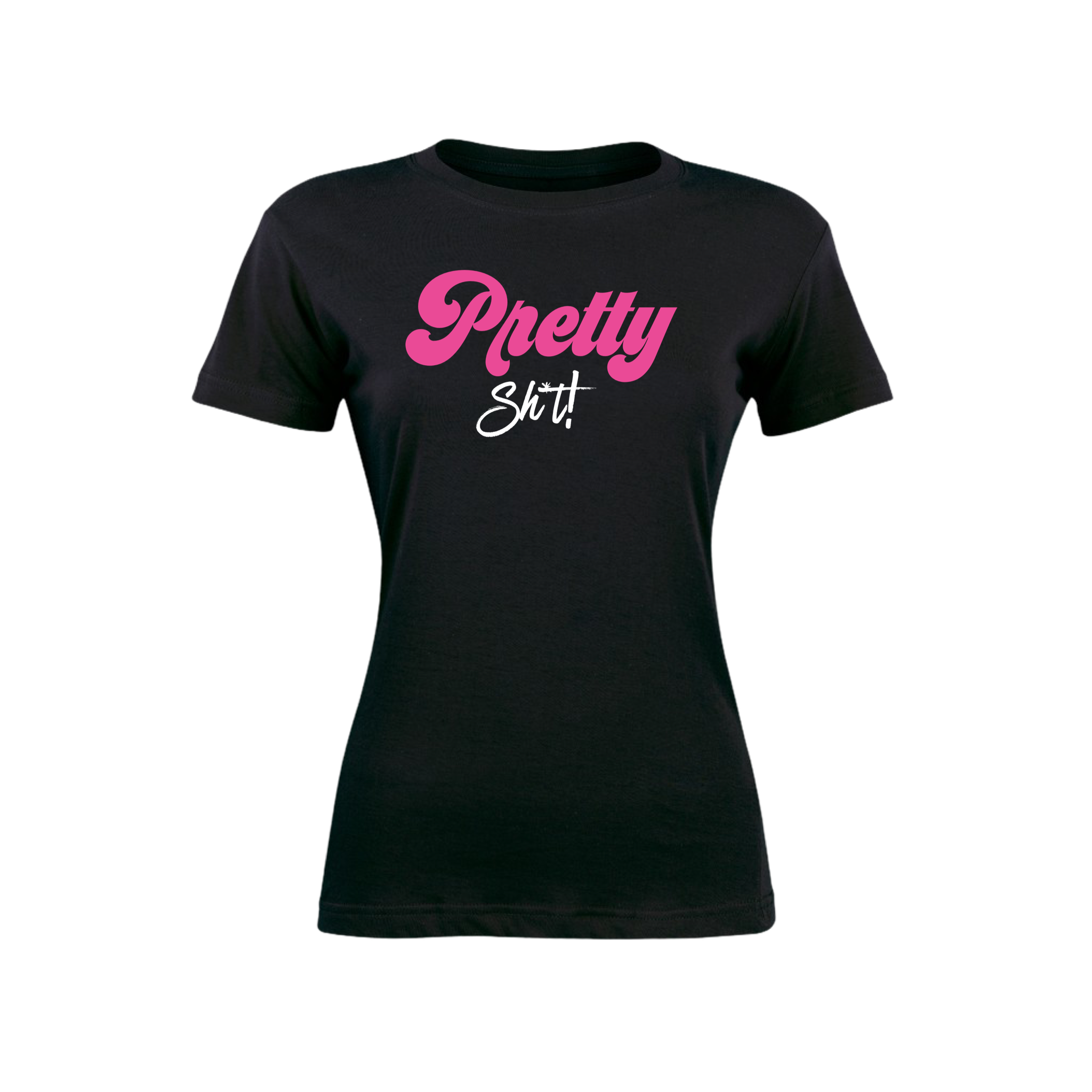 Copy of Pretty Sh!t Tee | Pink Script Graphic Shirt